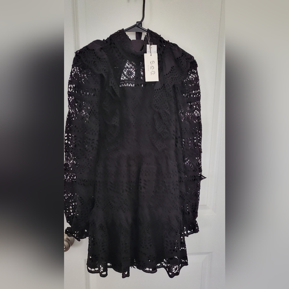 Sea black mini dress